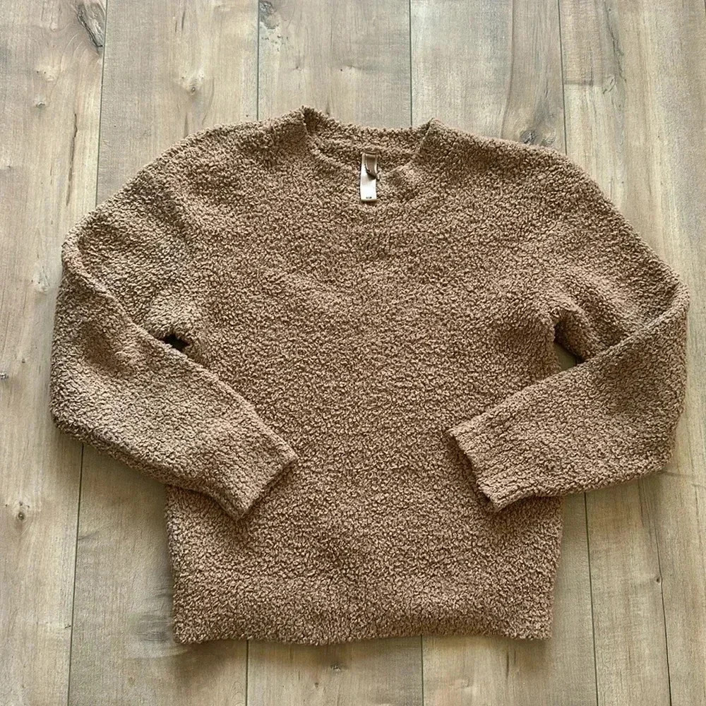 Skims Cozy Teddy Pullover Sweater Kids Unisex Sz 8/10